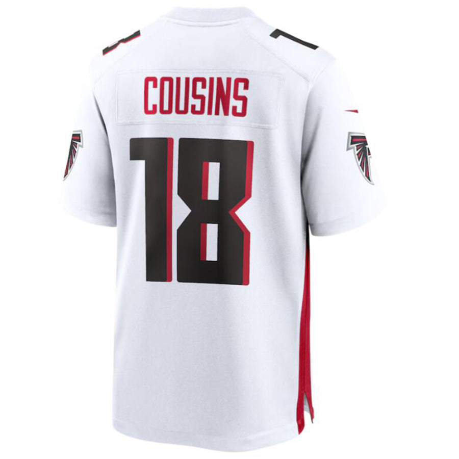 Johmsee A.Falcons #18 Kirk Cousins Player White Home Game Stitched Jerseys