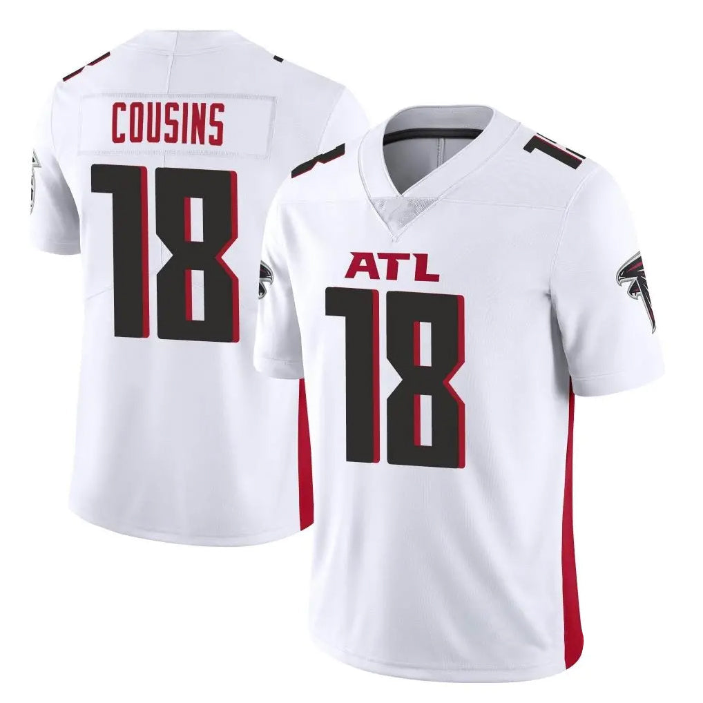 Johmsee A.Falcons #18 Kirk Cousins Player White Vapor Untouchable Limited Home Game Stitched Jerseys
