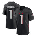 Johmsee A.Falcons #1 Tua Tagovailoa Player Black Home Game Stitched Jerseys