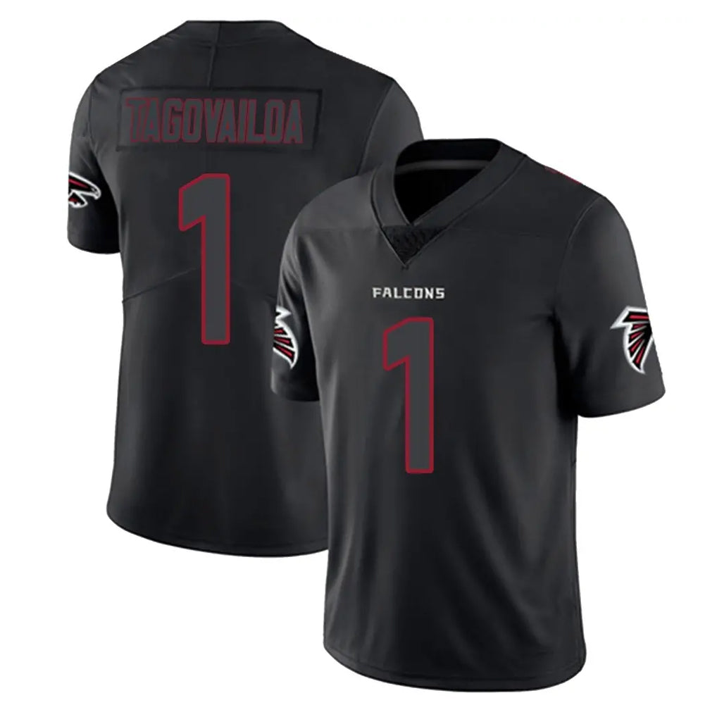 Johmsee A.Falcons #1 Tua Tagovailoa Player Black Impact Limited Game Stitched Jerseys