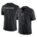 Johmsee A.Falcons #1 Tua Tagovailoa Player Black RFLCTV Limited Game Stitched Jerseys