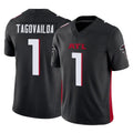 Johmsee A.Falcons #1 Tua Tagovailoa Player Black Vapor F.U.S.E. Limited Home Game Stitched Jerseys