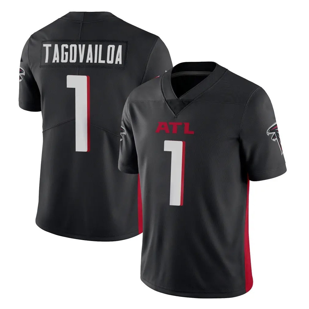 Johmsee A.Falcons #1 Tua Tagovailoa Player Black Vapor Untouchable Limited Home Game Stitched Jerseys