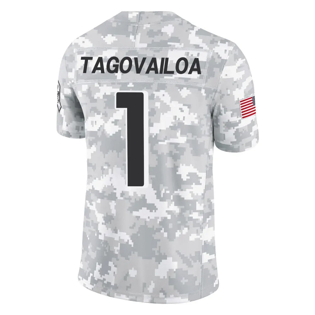 Johmsee A.Falcons #1 Tua Tagovailoa Player Camo Salute to Service Limited Stitched Jerseys