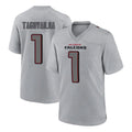 Johmsee A.Falcons #1 Tua Tagovailoa Player Gray Fashion Home Game Stitched Jerseys