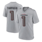 Johmsee A.Falcons #1 Tua Tagovailoa Player Gray Fashion Home Game Stitched Jerseys