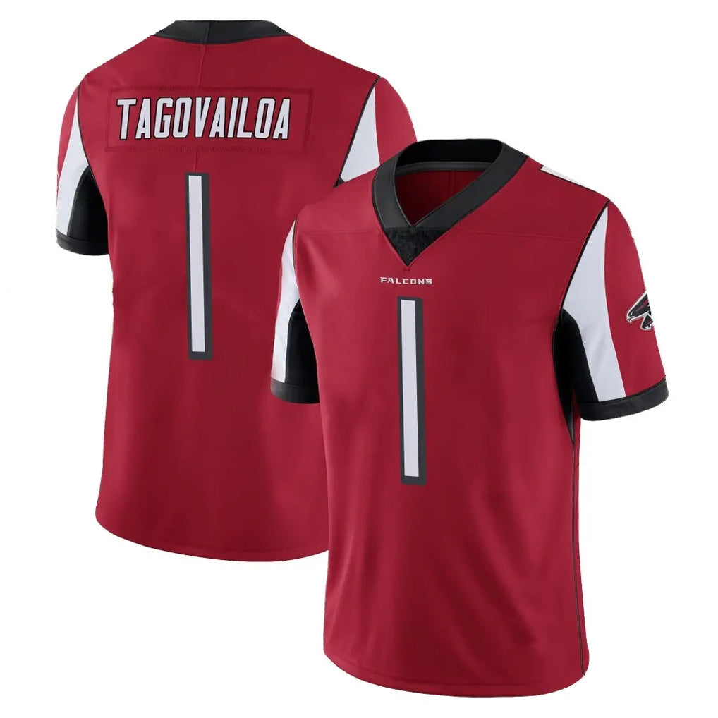 Johmsee A.Falcons #1 Tua Tagovailoa Player Red Color Vapor Untouchable Limited Home Game Stitched Jerseys