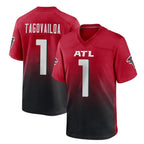 Johmsee A.Falcons #1 Tua Tagovailoa Player Red Home Game Stitched Jerseys