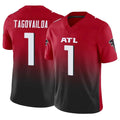 Johmsee A.Falcons #1 Tua Tagovailoa Player Red Vapor F.U.S.E. Limited Home Game Stitched Jerseys