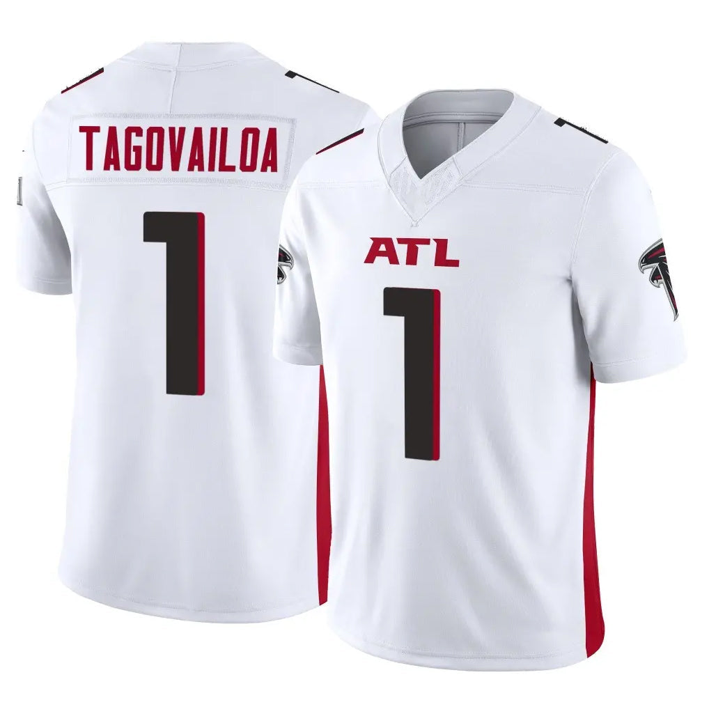 Johmsee A.Falcons #1 Tua Tagovailoa Player White Vapor F.U.S.E. Limited Home Game Stitched Jerseys