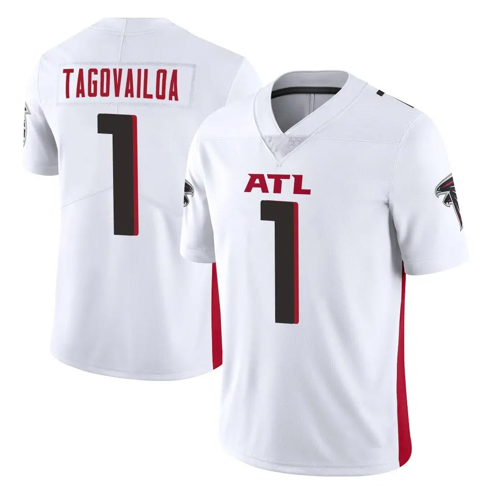 Johmsee A.Falcons #1 Tua Tagovailoa Player White Vapor Untouchable Limited Home Game Stitched Jerseys