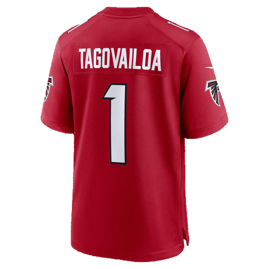 Johmsee A.Falcons #1 Tua Tagovailoa Red Game Stitched Jerseys