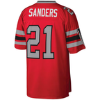 Johmsee A.Falcons #21 Deion Sanders Mitchell & Ness Red Legacy Replica Jersey