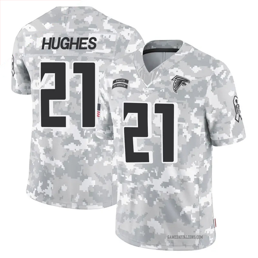 Johmsee A.Falcons #21 Mike Hughes Player Arctic Camo Salute to Service Limited Stitched Jerseys