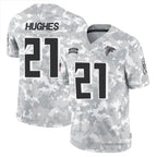 Johmsee A.Falcons #21 Mike Hughes Player Arctic Camo Salute to Service Limited Stitched Jerseys