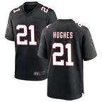 Johmsee A.Falcons #21 Mike Hughes Player Black Throwback Game Stitched Jerseys