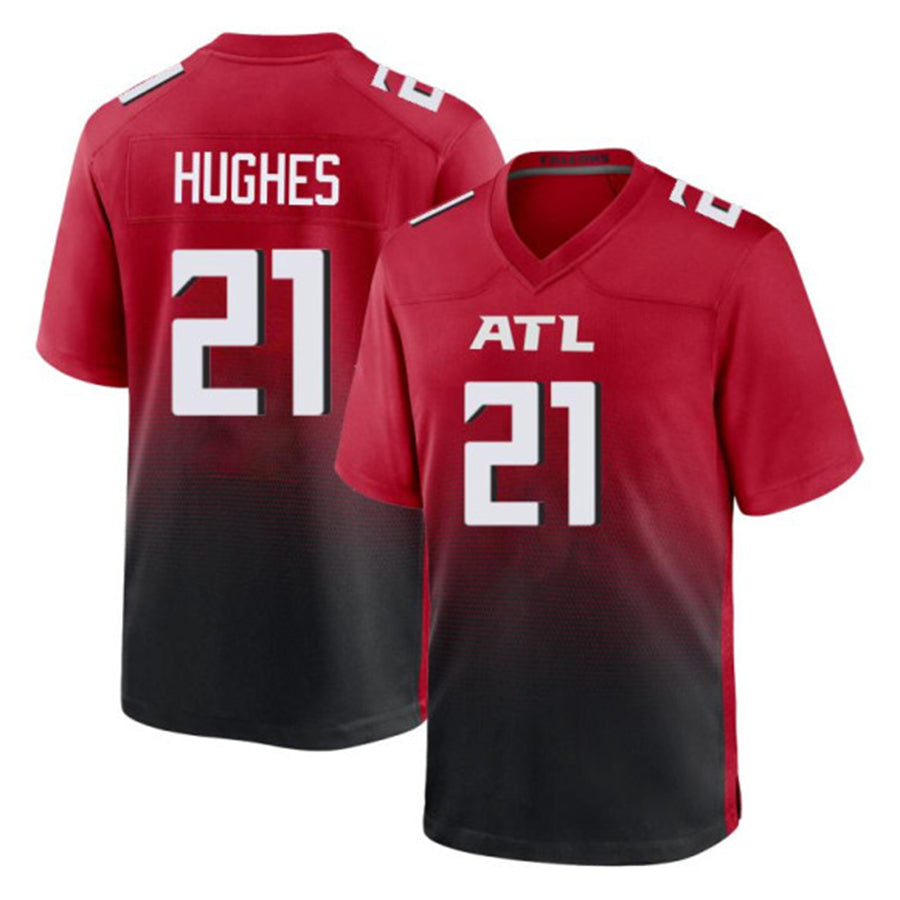 Johmsee A.Falcons #21 Mike Hughes Player Red Home Game Stitched Jerseys