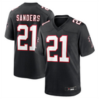 Johmsee A.Falcons #21 Deion Sanders Black Player Game Stitched Jerseys