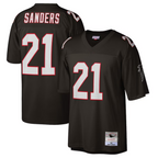 Johmsee A.Falcons #21 Deion Sanders Mitchell & Ness Black 1992 Retired Player Replica Stitched Jerseys