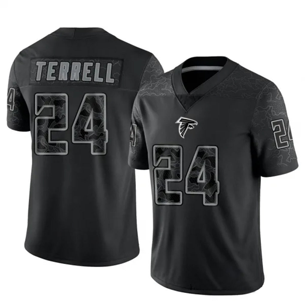 Johmsee A.Falcons #24 A.J. Terrell Jr. Player Black RFLCTV Limited Stitched Jerseys