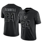Johmsee A.Falcons #24 A.J. Terrell Jr. Player Black RFLCTV Limited Stitched Jerseys