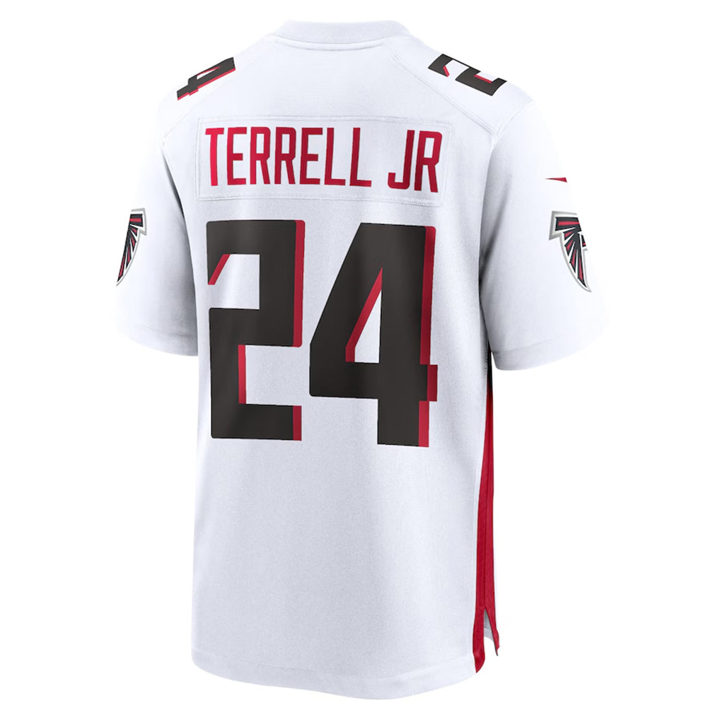 Johmsee A.Falcons #24 A.J. Terrell Jr. Player White Home Game Stitched Jerseys
