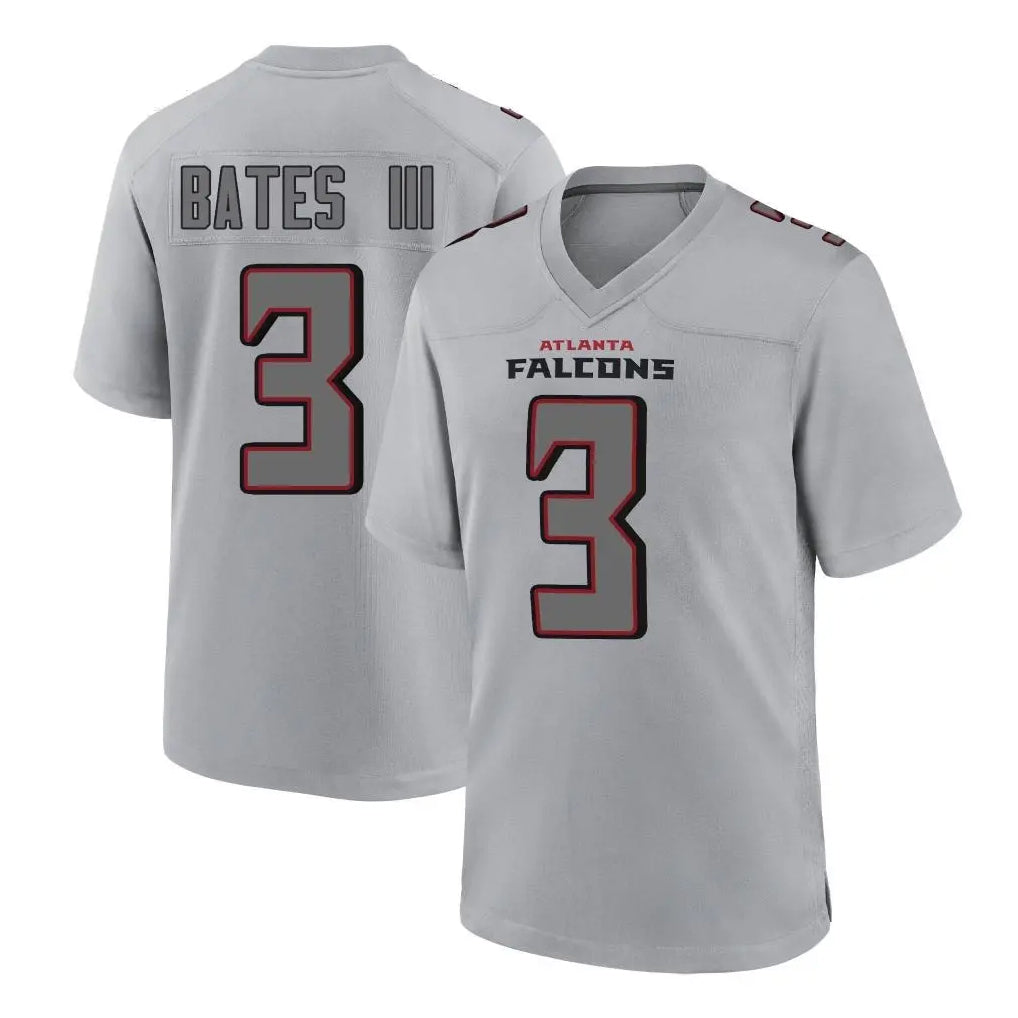 Johmsee A.Falcons #3 Jessie Bates III Player Gray Fashion Home Game Stitched Jerseys