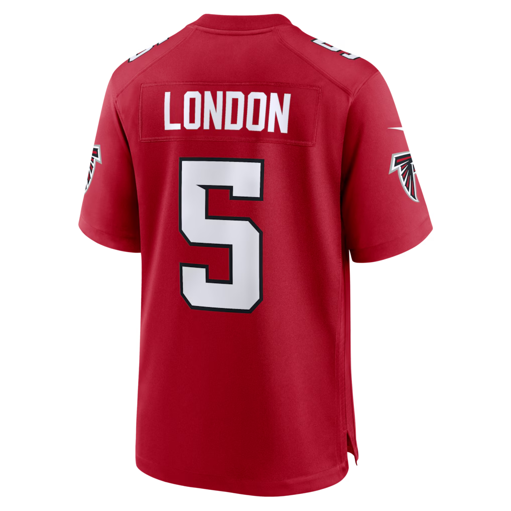Johmsee A.Falcons #5 Drake London Red Game Stitched Jerseys