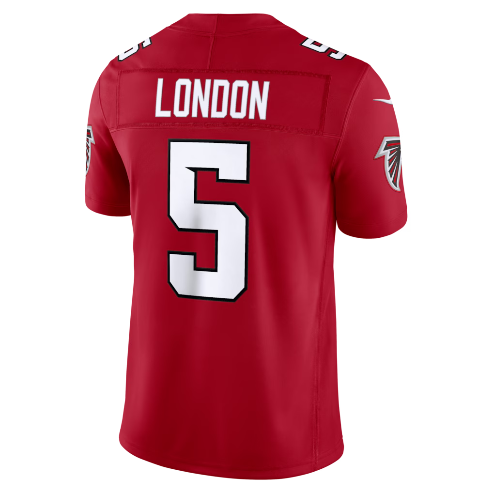 Johmsee A.Falcons #5 Drake London Red Team Vapor F.U.S.E. Limited Stitched Jerseys