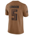 Johmsee A.Falcons #5 Drake London Brown 2023 Salute To Service Limited Jersey American Stitched Jerseys