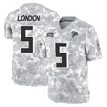 Johmsee A.Falcons #5 Drake London Player Arctic Camo Salute to Service Limited Jerseys