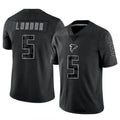 Johmsee A.Falcons #5 Drake London Player Black RFLCTV Limited Stitched Jerseys