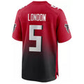 Johmsee A.Falcons #5 Drake London Player Red Home Game Stitched Jerseys