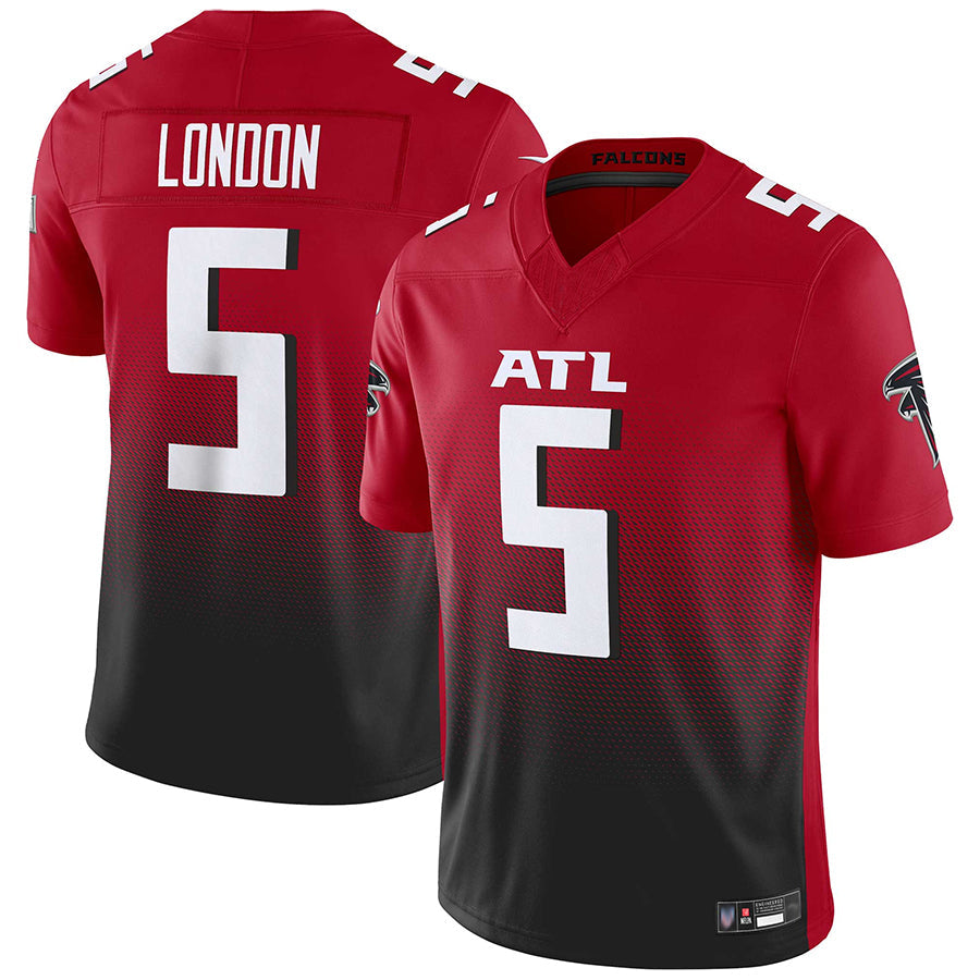 Johmsee A.Falcons #5 Drake London Player Red Vapor F.U.S.E. Limited Stitched Jerseys