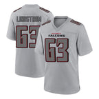 Johmsee A.Falcons #63 Chris Lindstrom Branch Player Gray Fashion Home Game Stitched Jerseys