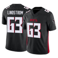 Johmsee A.Falcons #63 Chris Lindstrom Player Black Vapor F.U.S.E. Limited Stitched Jerseys