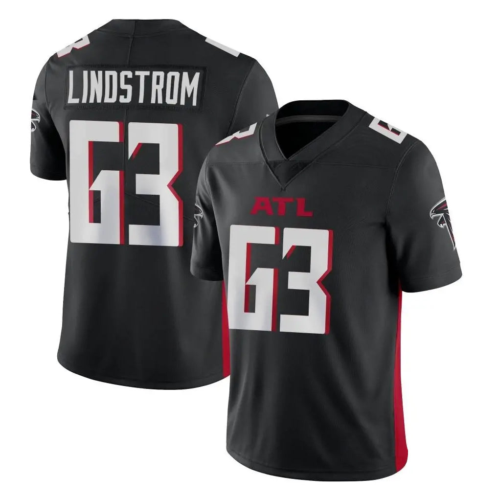 Johmsee A.Falcons #63 Chris Lindstrom Player Black Vapor Untouchable Limited Home Game Stitched Jerseys