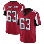 Johmsee A.Falcons #63 Chris Lindstrom Player Red Color Vapor Untouchable Limited Home Game Stitched Jerseys