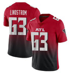 Johmsee A.Falcons #63 Chris Lindstrom Player Red Vapor Untouchable Limited Home Game Stitched Jerseys