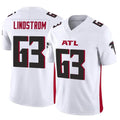Johmsee A.Falcons #63 Chris Lindstrom Player White Vapor F.U.S.E. Limited Elite Stitched Jerseys