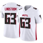 Johmsee A.Falcons #63 Chris Lindstrom Player White Vapor F.U.S.E. Limited Elite Stitched Jerseys