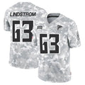 Johmsee A.Falcons #63 Chris Lindstrom Player Arctic Camo Salute to Service Limited Stitched Jerseys