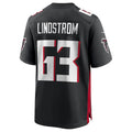 Johmsee A.Falcons #63 Chris Lindstrom Player Black Home Game Stitched Jerseys