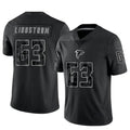 Johmsee A.Falcons #63 Chris Lindstrom Player Black RFLCTV Limited Stitched Jerseys
