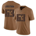 Johmsee A.Falcons #63 Chris Lindstrom Player Brown Salute To Service Limited Stitched Jerseys