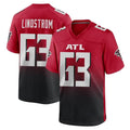 Johmsee A.Falcons #63 Chris Lindstrom Player Red Home Game Stitched Jerseys