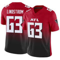 Johmsee A.Falcons #63 Chris Lindstrom Player Red Vapor F.U.S.E. Limited Stitched Jerseys