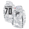 Johmsee A.Falcons #70 Jake Matthews Player Arctic Camo Salute to Service Limited Hoodie Stitched Jerseys
