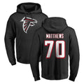 Johmsee A.Falcons #70 Jake Matthews Player Black Salute to Service Hoodies Stitched Jerseys