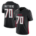 Johmsee A.Falcons #70 Jake Matthews Player Black Vapor Untouchable Limited Home Game Stitched Jerseys